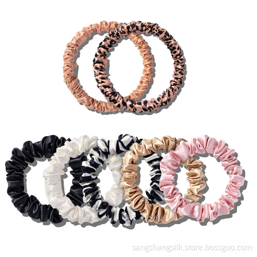 Designer silk scrunchies custom logo package